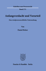 eBook, Anfangsverdacht und Vorurteil. : Eine strafprozessrechtliche Untersuchung., Duncker & Humblot