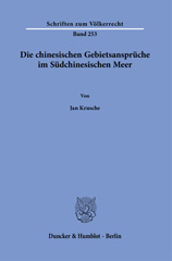 E-book, Die chinesischen Gebietsansprüche im Südchinesischen Meer., Duncker & Humblot