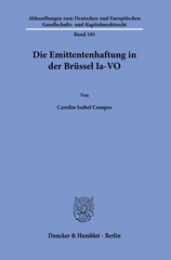 E-book, Die Emittentenhaftung in der Brüssel Ia-VO., Duncker & Humblot