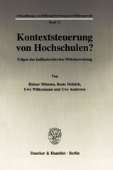 E-book, Kontextsteuerung von Hochschulen? : Folgen der indikatorisierten Mittelzuweisung., Duncker & Humblot