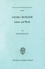 E-book, Georg Beseler. : Leben und Werk., Duncker & Humblot