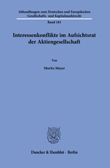 E-book, Interessenkonflikte im Aufsichtsrat der Aktiengesellschaft., Duncker & Humblot