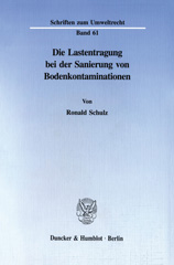 E-book, Die Lastentragung bei der Sanierung von Bodenkontaminationen., Duncker & Humblot