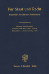 E-book, Für Staat und Recht. : Festschrift für Herbert Schambeck., Duncker & Humblot
