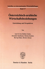 E-book, Österreichisch-arabische Wirtschaftsbeziehungen. : Entwicklung und Perspektiven., Duncker & Humblot
