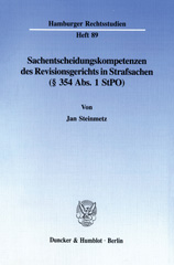 E-book, Sachentscheidungskompetenzen des Revisionsgerichts in Strafsachen (354 Abs. 1 StPO)., Duncker & Humblot