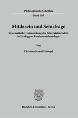 eBook, Mitdasein und Seinsfrage. : Systematische Untersuchung der Interexistenzialität in Heideggers Fundamentalontologie., Ivanoff-Sabogal, Christian, Duncker & Humblot