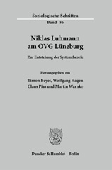 eBook, Niklas Luhmann am OVG Lüneburg. : Zur Entstehung der Systemtheorie., Duncker & Humblot