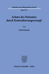 E-book, Schutz des Patienten durch Kontrahierungszwang?, Duncker & Humblot