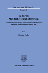 E-book, Südtirols Minderheitenschutzsystem. : Grundlagen, Entwicklungen und aktuelle Herausforderungen aus völker- und verfassungsrechtlicher Sicht., Duncker & Humblot