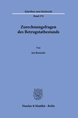 E-book, Zurechnungsfragen des Betrugstatbestands., Duncker & Humblot