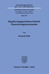 E-book, Regulierungsgetriebene hybride Finanzierungsinstrumente., Duncker & Humblot