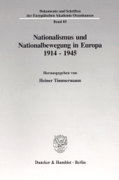 eBook, Nationalismus und Nationalbewegung in Europa 1914-1945, Duncker & Humblot