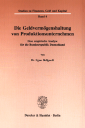 E-book, Die Geldvermögenshaltung von Produktionsunternehmen : Eine empirische Analyse für die Bundesrepublik Deutschland, Duncker & Humblot