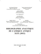 eBook, Bibliographie analytique de l'Afrique Antique : XLIX (2015), École française de Rome