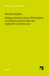 E-book, Dialog zwischen einem Philosophen und einem Juristen über das englische Common Law, Felix Meiner Verlag
