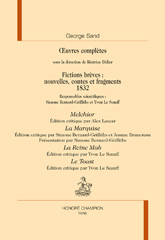 eBook, Oeuvres complètes. Fictions brèves. 1832. Melchior. La Marquise. La Reine Mab. Le Toast, Honoré Champion