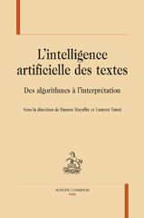 E-book, L'intelligence artificielle des textes : Des algorithmes à l'interprétation, Honoré Champion