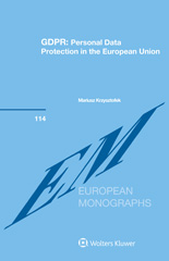 E-book, GDPR : Personal Data Protection in the European Union, Kluwer Law International