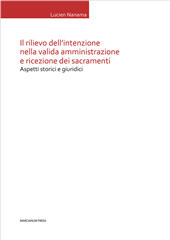 E-book, Il rilievo dell'intenzione nella valida amministrazione : aspetti storici e giuridici, Marcianum Press