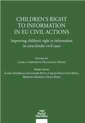 eBook, Children's right to information in EU civil actions : improving children's right to information in cross-border civil cases, Pacini