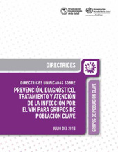 E-book, Directrices unificadas sobre prevención, diagnóstico, tratamiento y atención de la infección por el VIH para grupos de población clave, julio del 2016, Pan American Health Organization