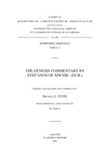 eBook, The Genesis Commentary by Step'anos of Siwnik' (dub.) : Edition, Translation and Comments, Peeters Publishers