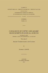eBook, Catalogue of Coptic and Arabic Manuscripts in Dayr al-Suryan : Arabic Commentaries and Canons, Davis, S. J., Peeters Publishers