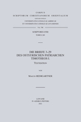 E-book, Die Briefe 3-29 des Ostsyrischen Patriarchen Timotheos I., Peeters Publishers