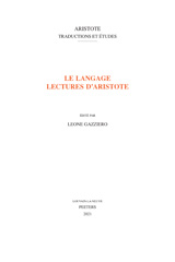 eBook, Le Langage. Lectures d'Aristote, Peeters Publishers