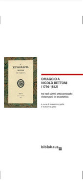 E-book, Omaggio a Nicolò Bettoni (1770-1842) : tre rari scritti ottocenteschi ristampati in anastatica, Biblohaus