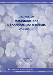 E-book, Journal of Metastable and Nanocrystalline Materials, Trans Tech Publications Ltd