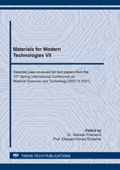 eBook, Materials for Modern Technologies VII, Trans Tech Publications Ltd