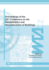 E-book, Proceedings of the 22nd Conference on the Rehabilitation and Reconstruction of Buildings, Trans Tech Publications Ltd
