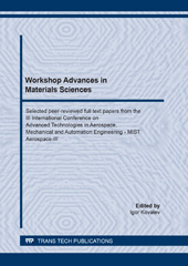 E-book, Workshop Advances in Materials Sciences, Trans Tech Publications Ltd