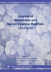 E-book, Journal of Metastable and Nanocrystalline Materials, Trans Tech Publications Ltd