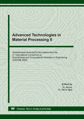 E-book, Advanced Technologies in Material Processing II, Trans Tech Publications Ltd