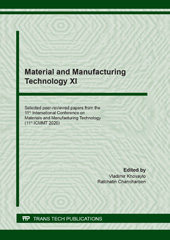 eBook, Material and Manufacturing Technology XI, Trans Tech Publications Ltd