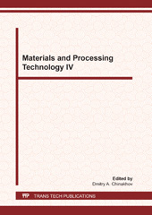 eBook, Materials and Processing Technology IV, Trans Tech Publications Ltd