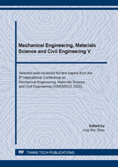 E-book, Mechanical Engineering, Materials Science and Civil Engineering V, Trans Tech Publications Ltd