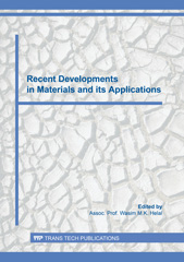 E-book, Recent Developments in Materials and its Applications, Trans Tech Publications Ltd