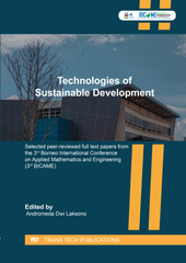 E-book, Technologies of Sustainable Development, Trans Tech Publications Ltd