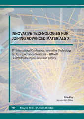 E-book, Innovative Technologies for Joining Advanced Materials XI, Trans Tech Publications Ltd