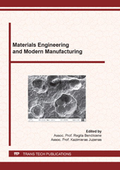 E-book, Materials Engineering and Modern Manufacturing, Trans Tech Publications Ltd