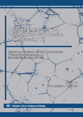 eBook, Materials Engineering and Technologies for Production and Processing VII, Trans Tech Publications Ltd