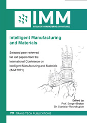 E-book, Intelligent Manufacturing and Materials, Trans Tech Publications Ltd