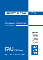 eBook, Sheet Metal 2021, Trans Tech Publications Ltd