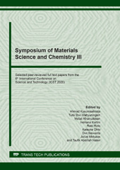 E-book, Symposium of Materials Science and Chemistry III, Trans Tech Publications Ltd