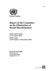 eBook, Report of the Committee on the Elimination of Racial Discrimination, Seventy-fifth Session : Ninety-ninth session (5-29 August 2019), One Hundredth session (25 November-13 December 2019), United Nations Publications