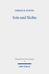 eBook, Sein und Nichts : das ursprüngliche Thema der Philosophie, Mohr Siebeck
